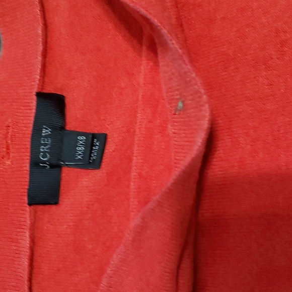 J. Crew Red Button Boatneck Sweater - Picture 3 of 4